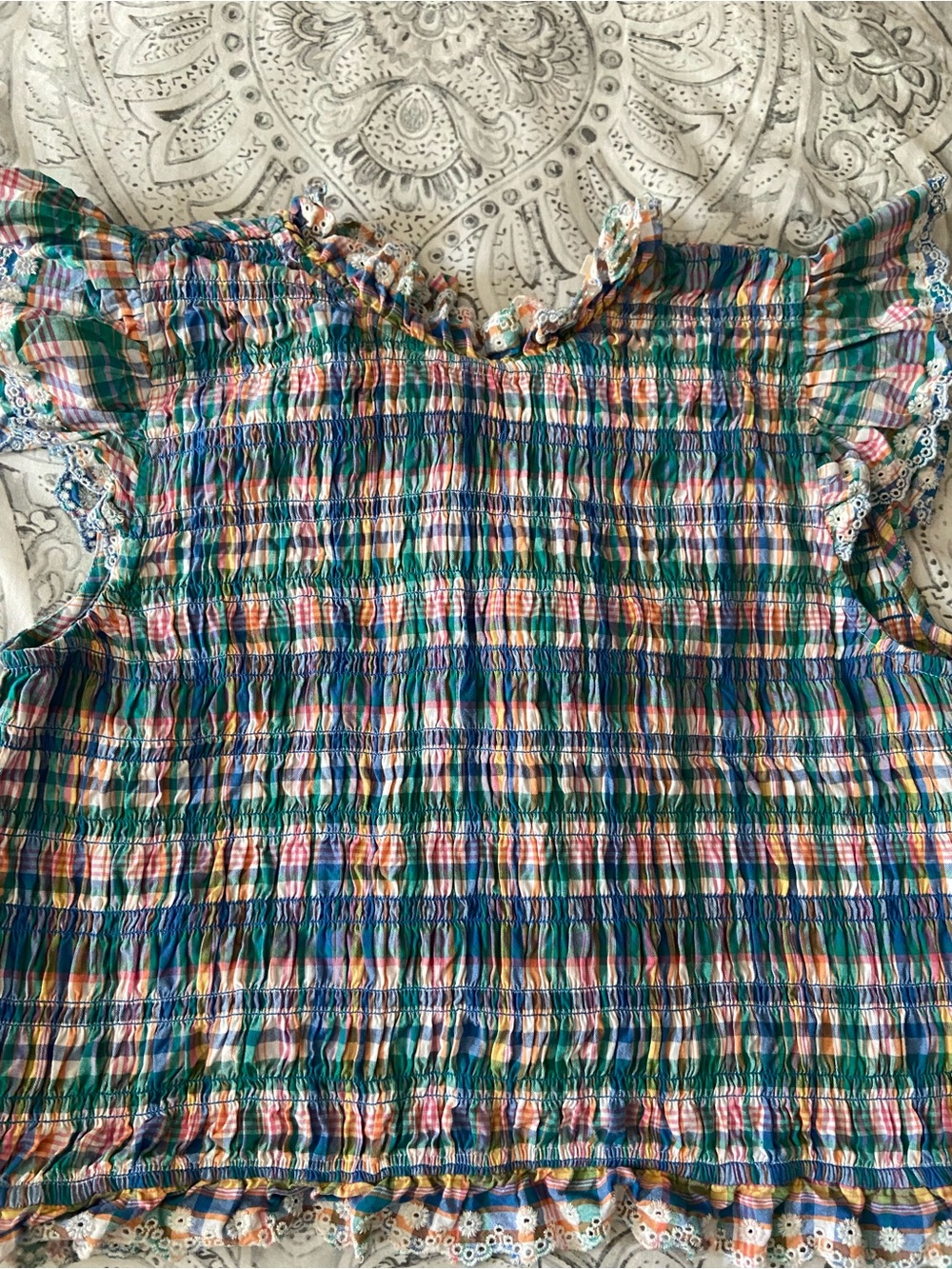 Sézane Liorane Cameo Print Blouse